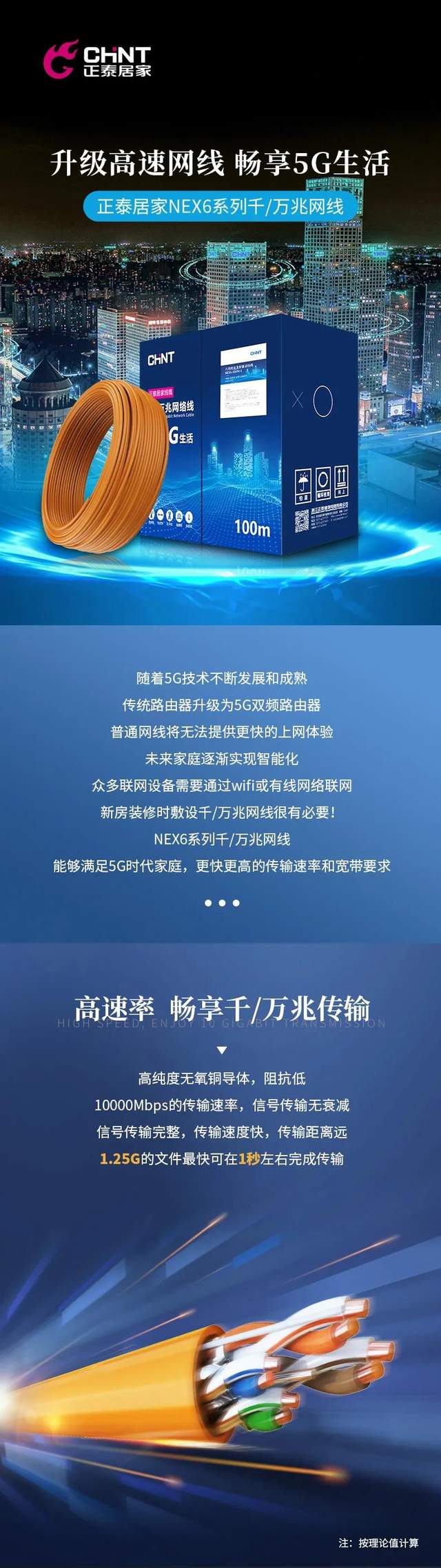 正泰千兆萬兆高速網線 :5G已來,你家網線升級了嗎1 正泰千兆萬兆高速網線 :5G已來,你家網線升級了嗎1